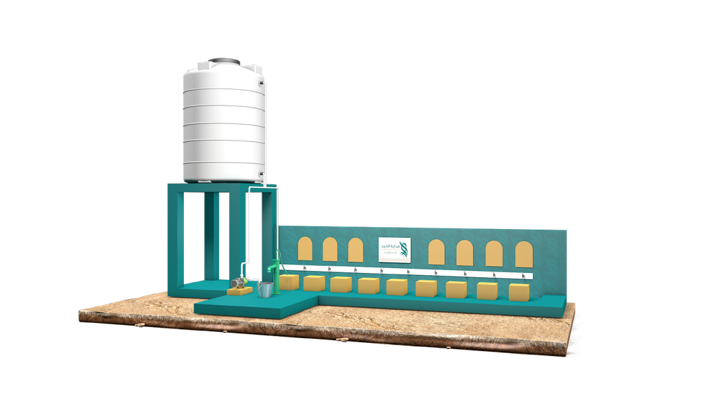 Large Artesian Well | With Manual and Electric Pump, Faucets, and a Tank