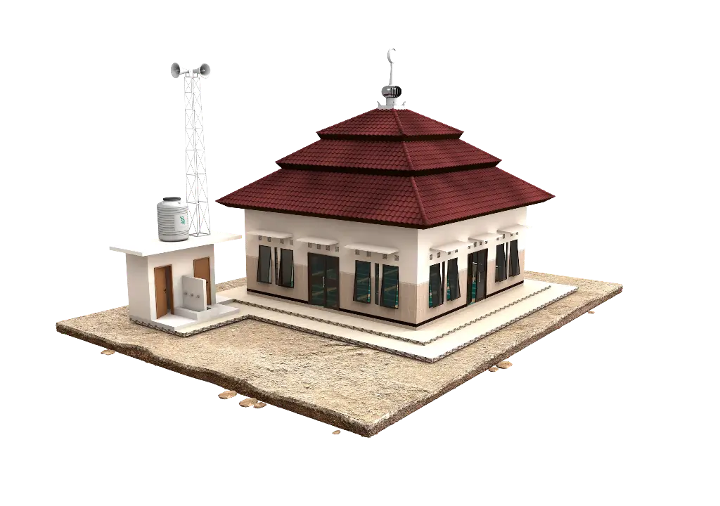 Small Mosque in Indonesia | Area of 60 Square Meters